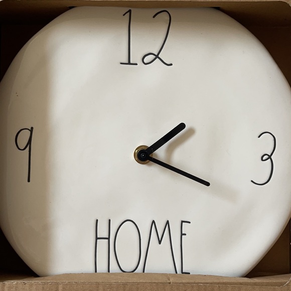 Rae Dunn “Home” 9” Wall Clock ⚠️ FIRM - Picture 3 of 5